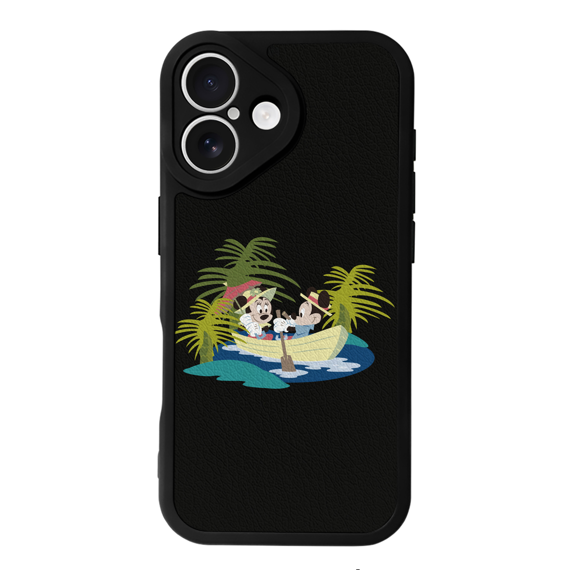 （画像用） ミッキーマウス Mickey Mouse 【iPhone 16シリーズ対応】シリコンスマホケース（レザー調） 材質：シリコン